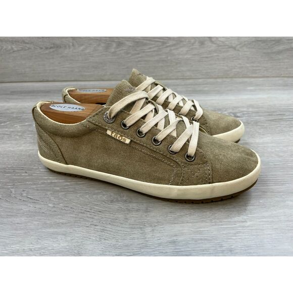 Taos Star Men's Sneaker Running Lace-Up Canvas 7 Brown Athletic Shoes - Picture 1 of 9